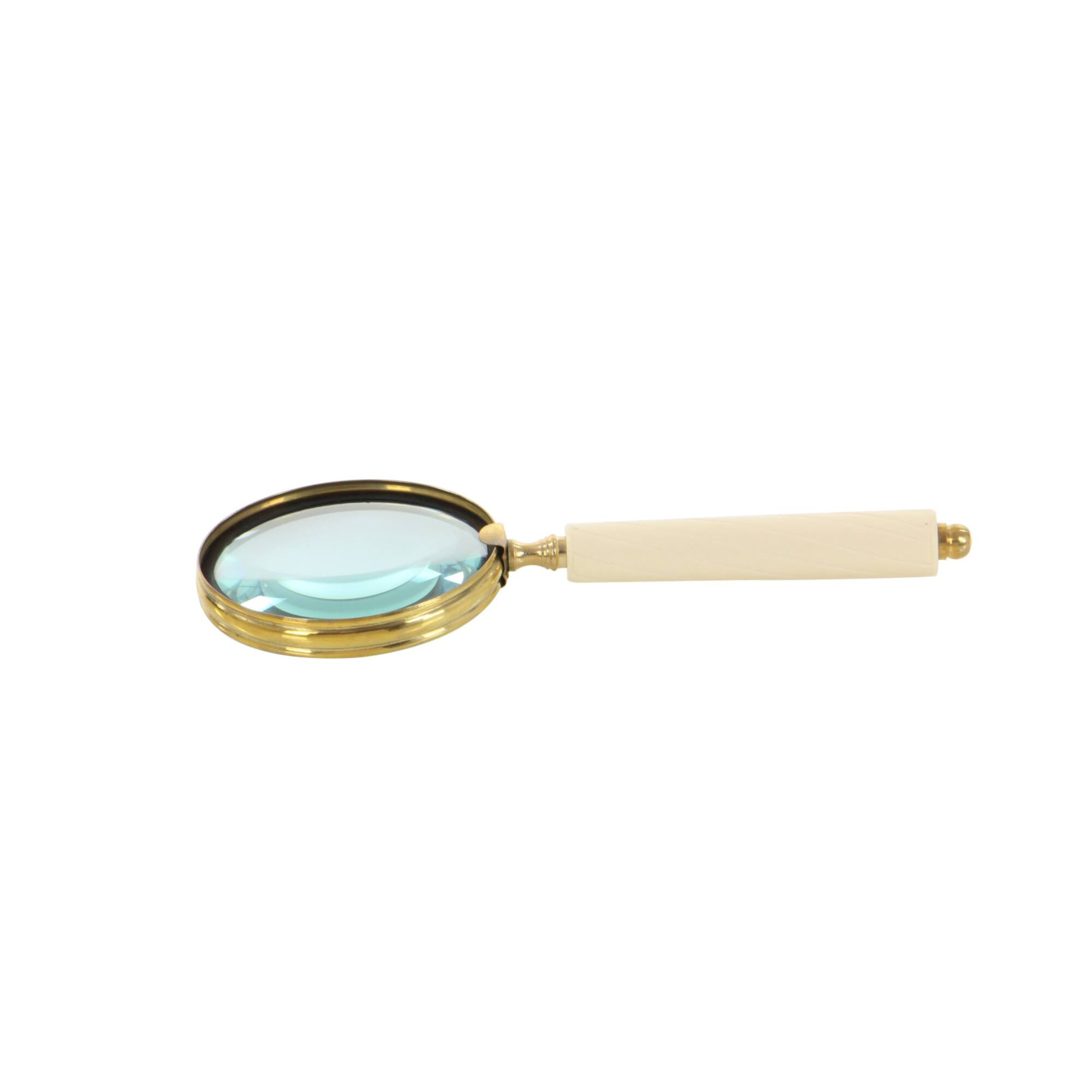 CosmoLiving by Cosmopolitan Set of 3" Black Metal Eclectic Magnifying Glass, 11" x 4"
